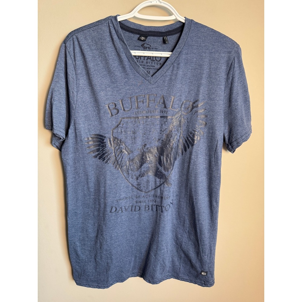 Buffalo David Bitton Vintage Y2K Graphic Eagle T-Shirt Mens M Navy Casual Indie